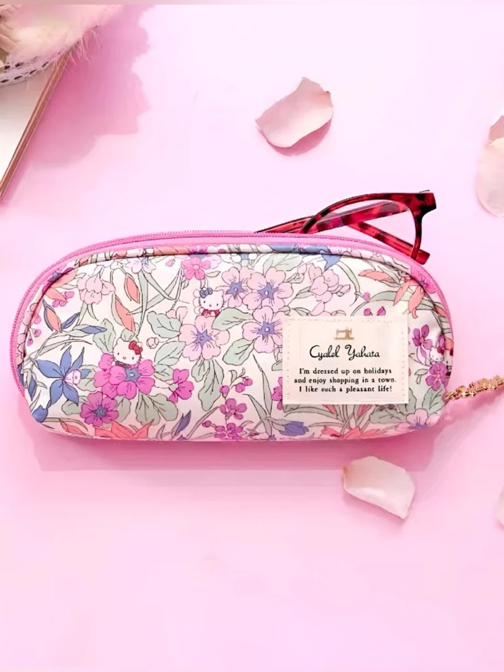 🆕 LIBERTY of LONDON x SANRIO Hello Kitty Floral Eyeglass Sunglass Case